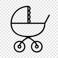 prams, pushchairs, strollers, Pram icon svg