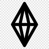 Edelstein, Schmuck, Ring, Weißer Diamant symbol