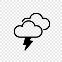 precipitation, rain, thunderstorms, heavy icon svg