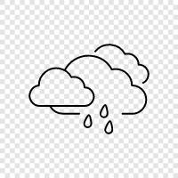 precipitation, thunder and lightning, storm, wet icon svg