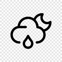 precipitation, clouds, thunder, lightning icon svg