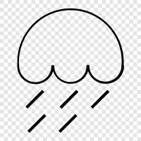 precipitation, thunderstorm, heavy rain, light rain icon svg