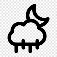 precipitation, wet, weather, thunderstorm icon svg