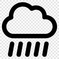 precipitation, thunderstorms, wet, heavy icon svg