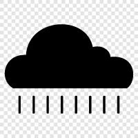 precipitation, thunderstorms, wet, wet weather icon svg