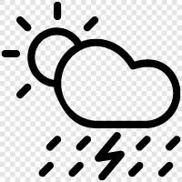 precipitation, thunderstorm, heavy rain, tropical storm icon svg