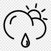 precipitation, thunderstorms, heavy rainfall, light rainfall icon svg