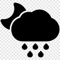 precipitation, rainfall amounts, rainfall frequency, thunderstorms icon svg