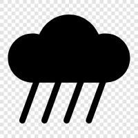 precipitation, clouds, thunder, weather icon svg