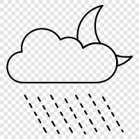 precipitation, thunderstorms, heavy, wet icon svg