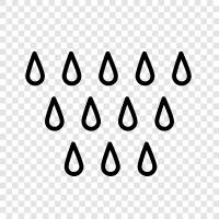 precipitation, thunderstorm, raindrop, droplet icon svg