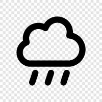 precipitation, thunderstorms, raining icon svg