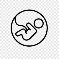 pregnant, Fetus in uterus icon svg