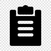 prepared, presenting, writing, report icon svg