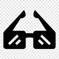 prescription glasses, eyeglasses, sunglasses, safety glasses icon svg