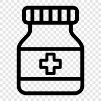 prescriptions, over the counter drugs, side effects, interactions icon svg