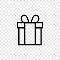 present, present for her, present for him, birthday icon svg