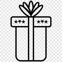 present, present for him, present for her, gift for her icon svg