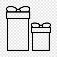 present, present for her, present for him, gift ideas icon svg