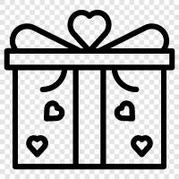 present, present for her, present for him, gift for her icon svg