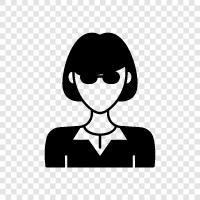 pretty girl with short hair, pretty girls with short hair, short hair girl icon svg