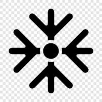 schön, einzigartig, Schneeflocke symbol