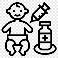 preventable diseases, children, adults, side effects icon svg