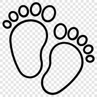 print, prints, foot, footprints icon svg