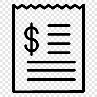 print, paper, document, invoice icon svg