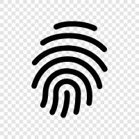 print, fingerprints, identification, palm print icon svg