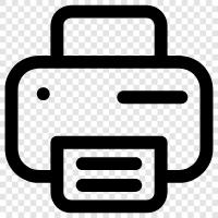 printer cartridges, printer ink, printer paper, printer software icon svg