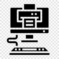 printer driver, printer software, printer accessories, printer cartridges icon svg