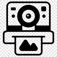 printer, black and white, color, photo icon svg