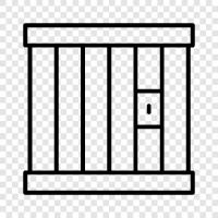 prison, lockup, detention center, jailbreak icon svg