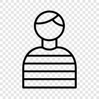 prison, convict, inmate icon svg