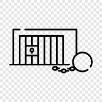 prison, detention, lockup, jail icon svg