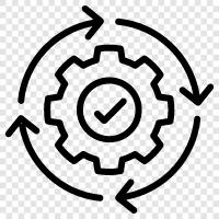 process improvement, process improvement methods, process mapping, process improvement tools icon svg