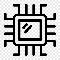 Processor, Processor cores, Processor speed, Processor temperature icon svg