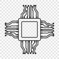 processor, central processing unit, CPU speed, clock speed icon svg