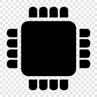 Processor, central processing unit, CPU icon svg