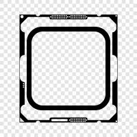 Processor, central processing unit, CPU cores, clock speed icon svg