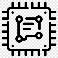 Prozessor, zentrale Verarbeitungseinheit, arithmetische Logikeinheit, Speicher symbol