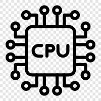 processors, cores, threads, clock speed icon svg