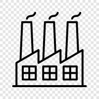 production line, manufacturing, assembly line, production icon svg