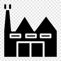 production line, manufacturing, assembly line, Factory icon svg