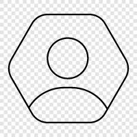 профиль: дизайн шестиугольника, шаблон профиля шестиугольника, профиль шестиугольного словаря, профиль шестиугольника Значок svg