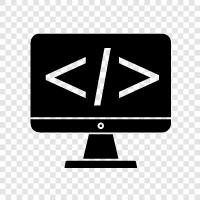 programlama, c kodu, yazılım, algoritmalar ikon svg