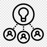 project, team, brainstorming, ideation icon svg