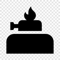 Пропановая газовая горелка, переносная печь, пропановая печь, печь для кемпинга Значок svg