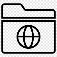 public folders, Windows file shares, how to, Internet Folder icon svg